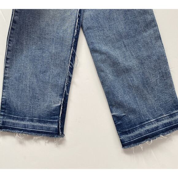 DL1961 Mara Straight Ankle Jeans Size 27 w/ Frayed Hem Side Seams 26" Inseam - Picture 6 of 11